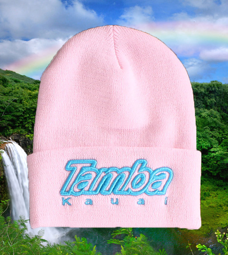 Tamba Kaua'i 3D Cuffed Beanie - Pink/Blue