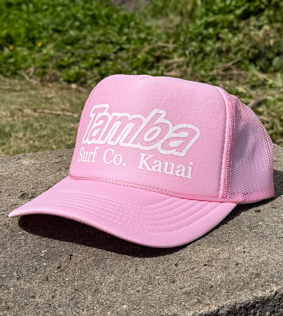 Surf Co Trucker Hat - Soft Pink/White