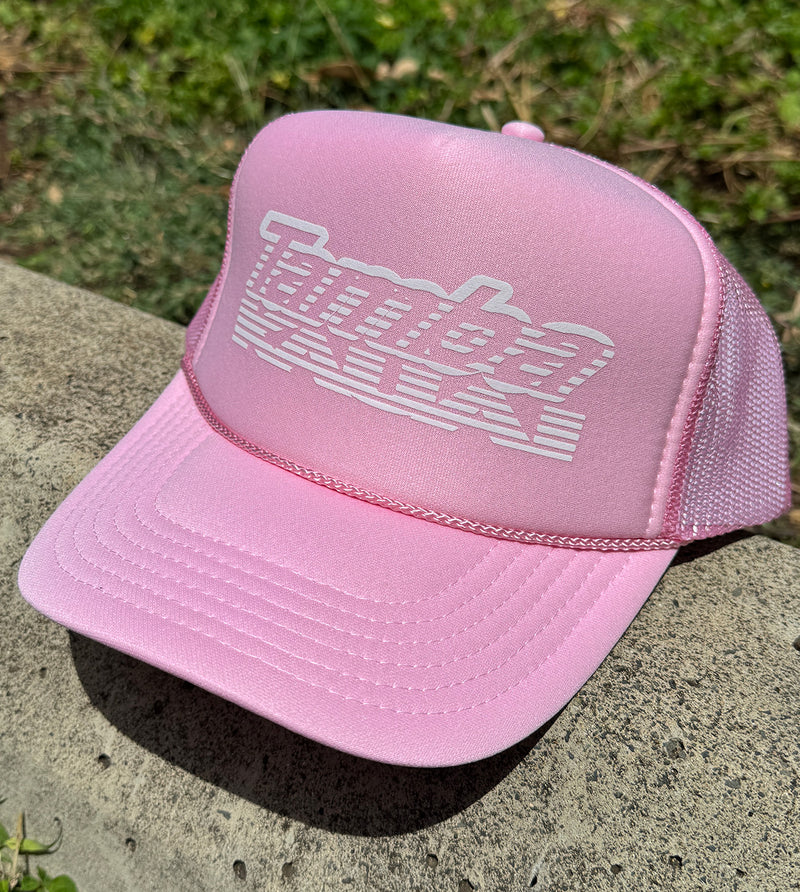 Tamba Rising Trucker Hat - Pink/White