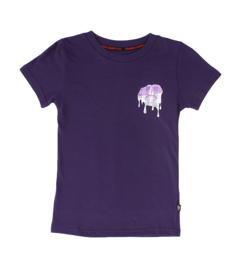 Tamba Drip GIRLS Short Sleeve Shirt - Dark Purple