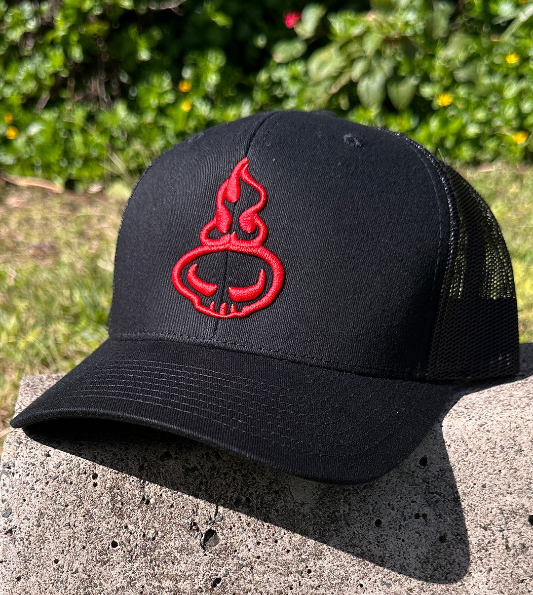Resolve 3D Mesh Snapback Hat - Black/Red