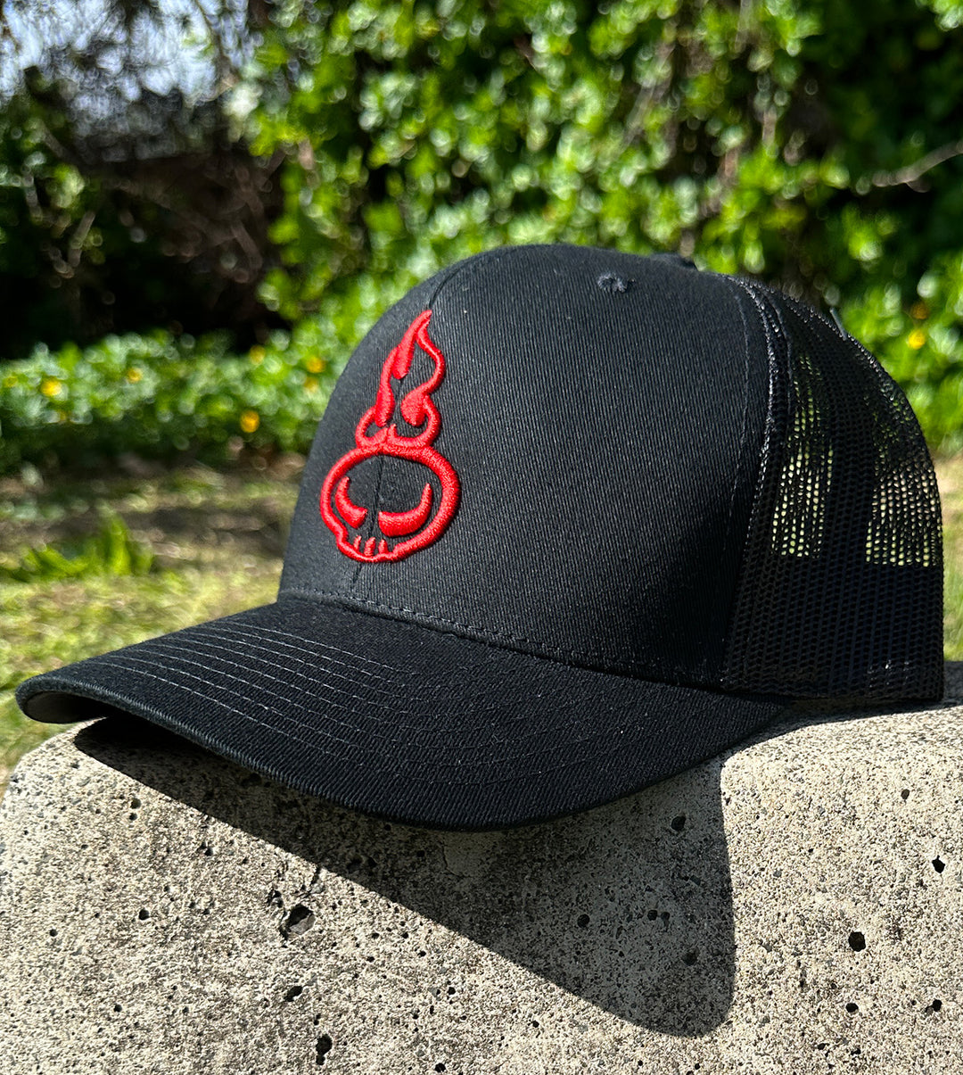 Resolve 3D Mesh Snapback Hat - Black/Red