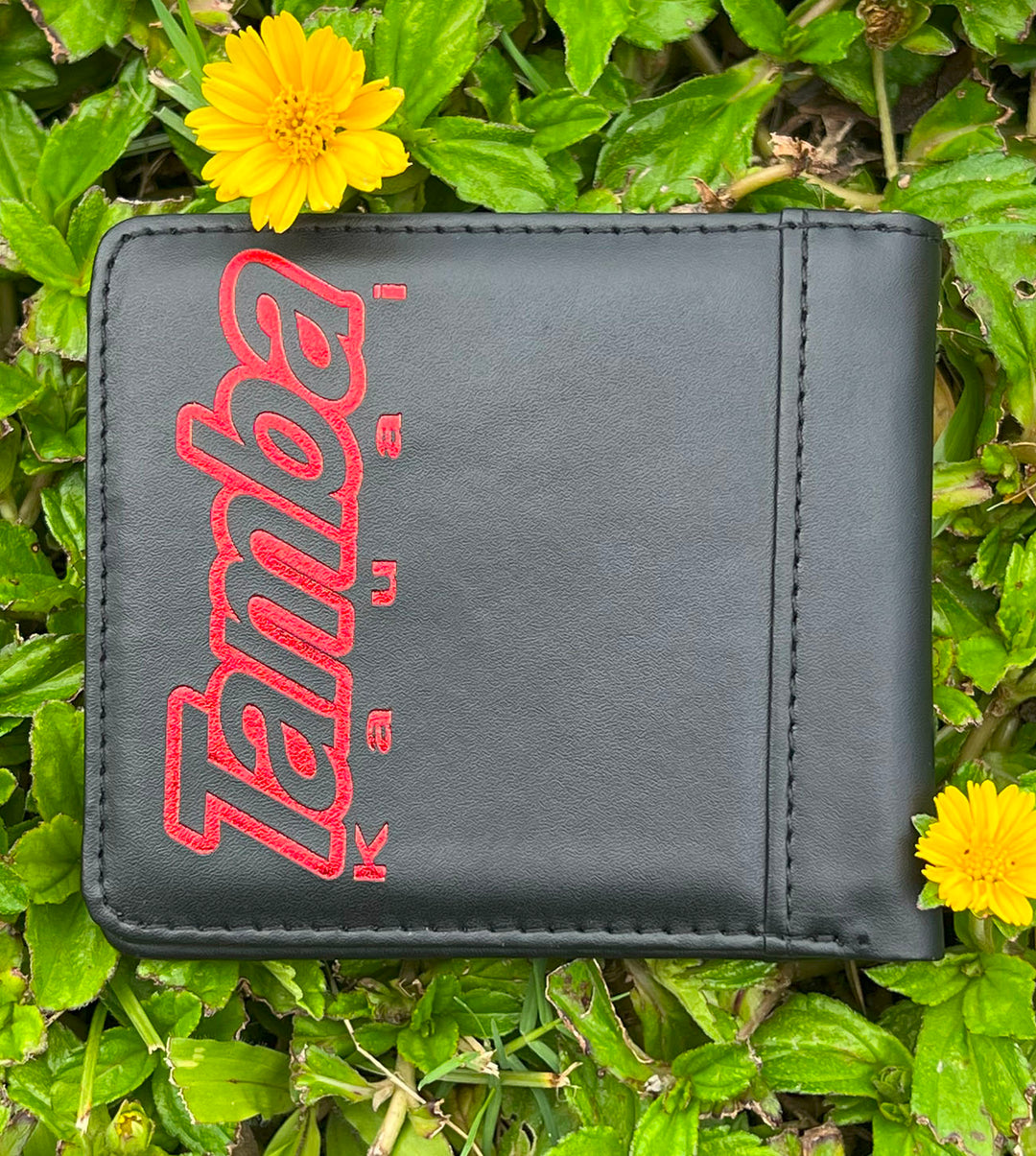 Tamba Bifold Wallet - Black/Red Foil