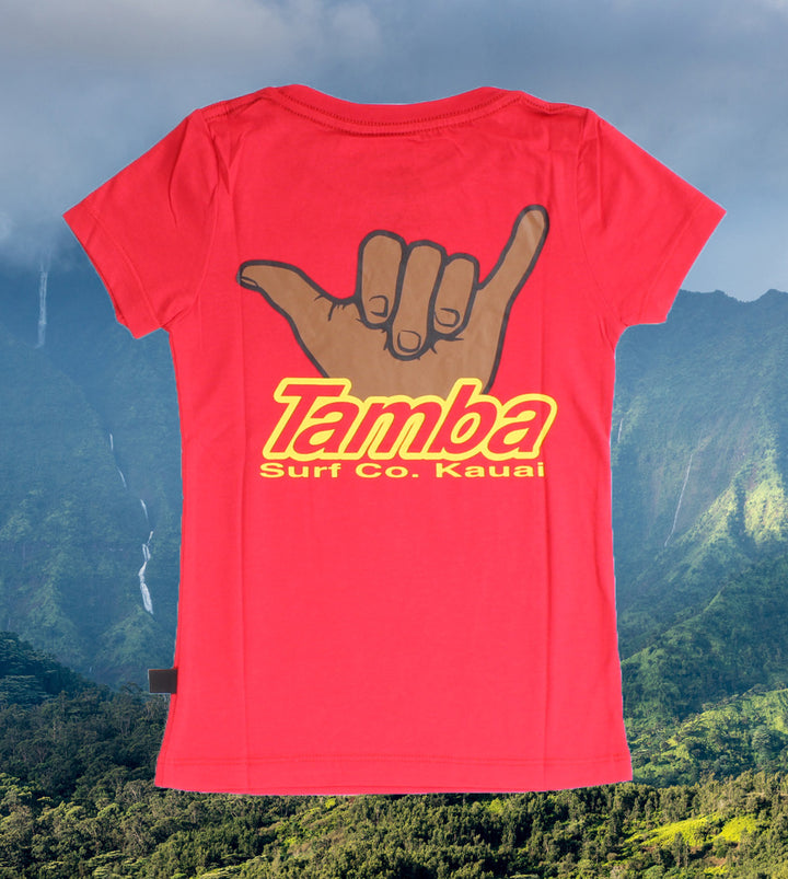Shaka Short Sleeve GIRLS Shirt - Red