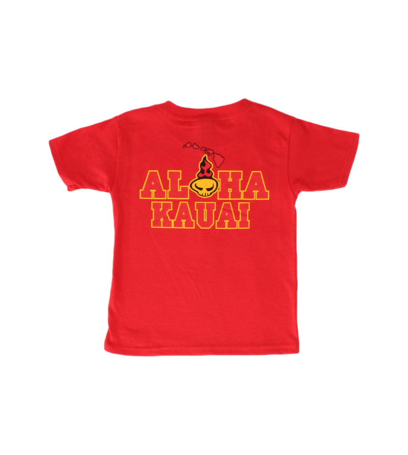 Aloha Kauai Toddler Short Sleeve Shirt - Red