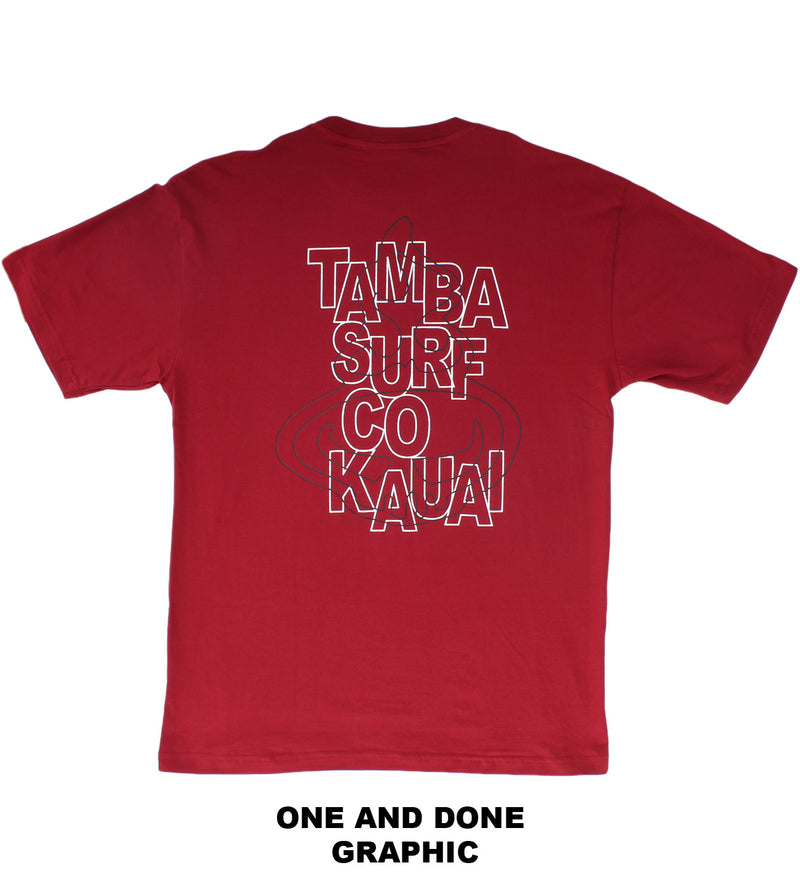 Out Lined Short Sleeve Shirt - Mineral Red