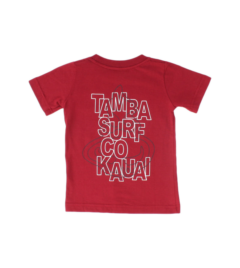 Out Lined TODDLER Short Sleeve Shirt - Red