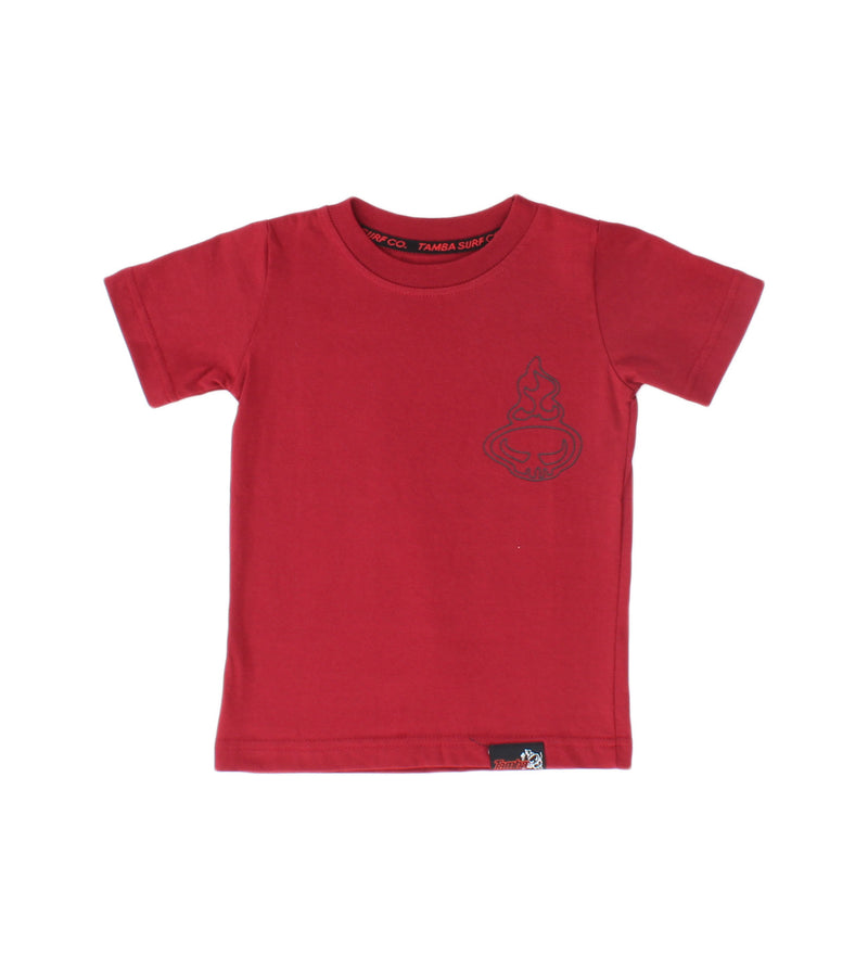 Out Lined TODDLER Short Sleeve Shirt - Red