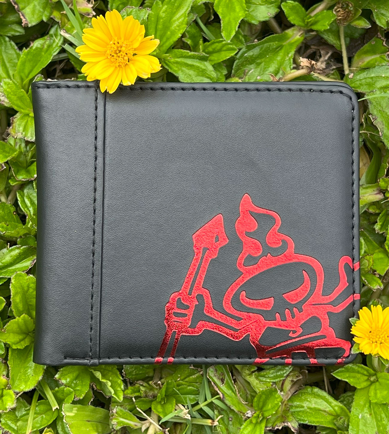 Tamba Bifold Wallet - Black/Red Foil