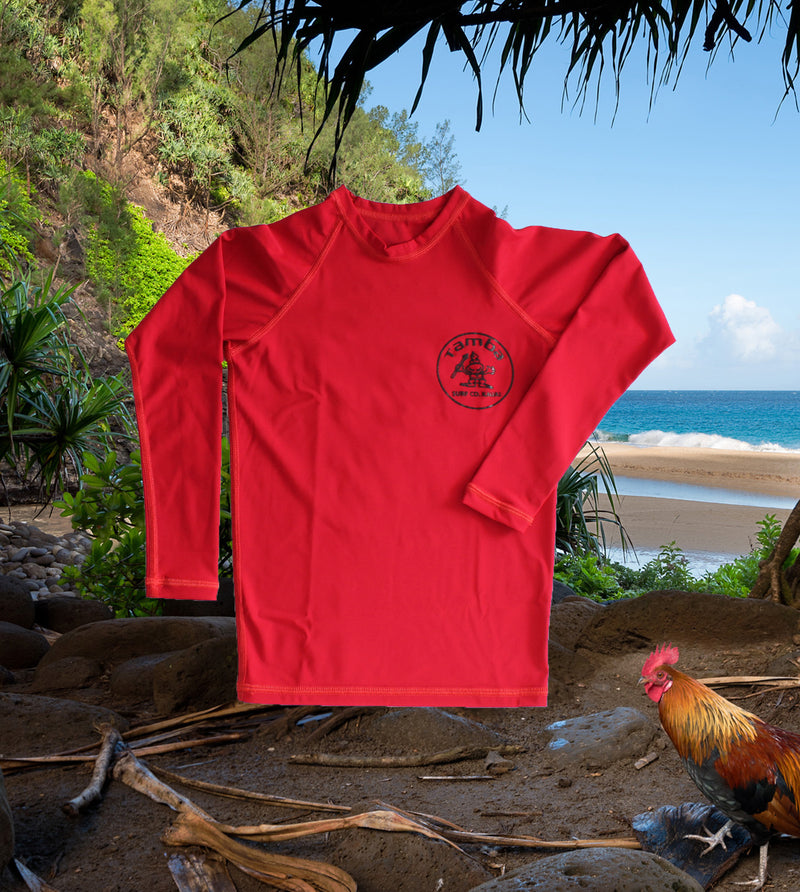 Stamp Rash Guard TODDLER Long Sleeve Shirt - Red