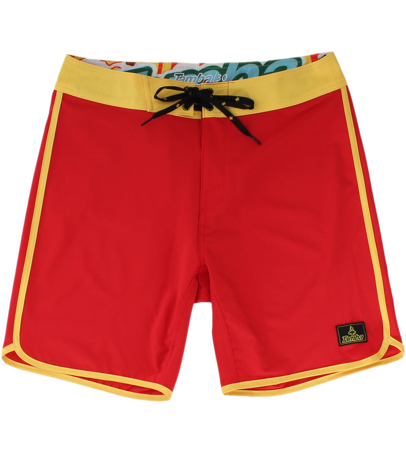Iconic Board Shorts - Red 20" Outseam