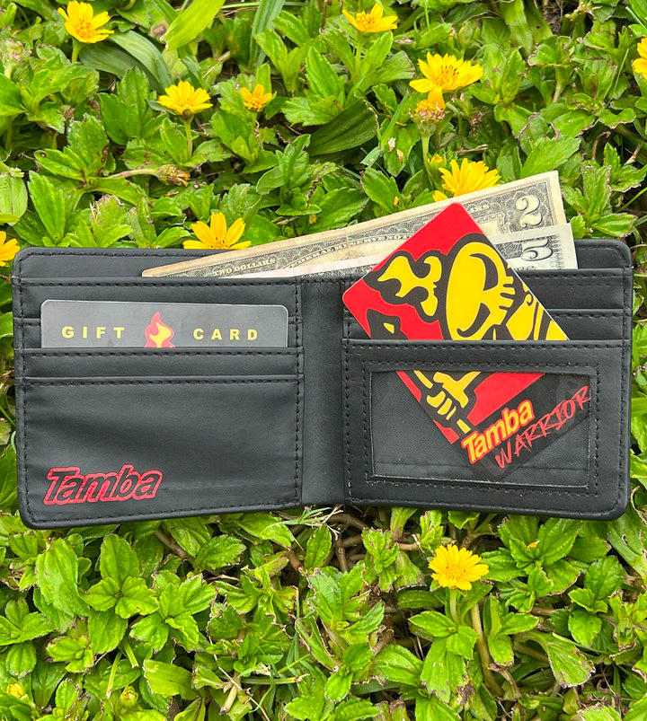 Tamba Bifold Wallet - Black/Red Foil