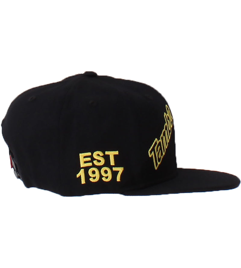 Tamba Kauai Slant Snapback Hat - Black/Yellow