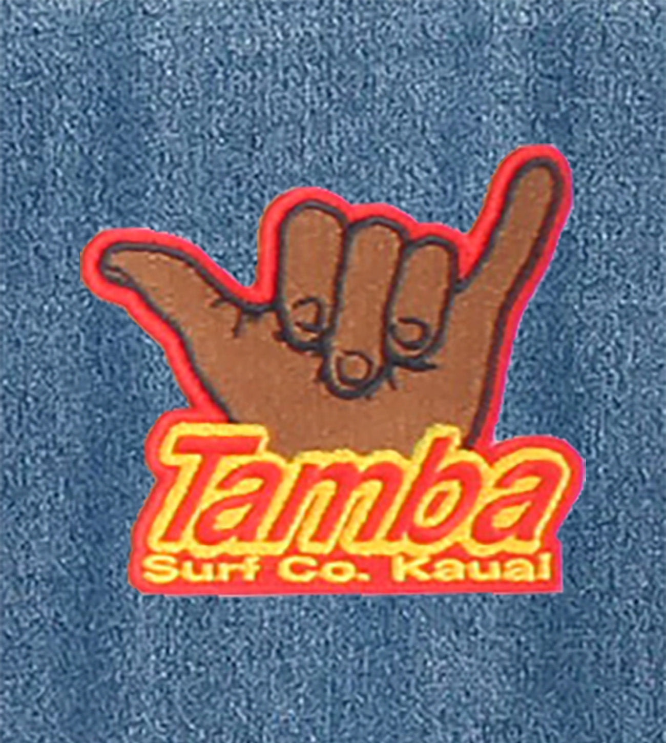 Shaka Iron-On Patch - Red/Brown/Yellow
