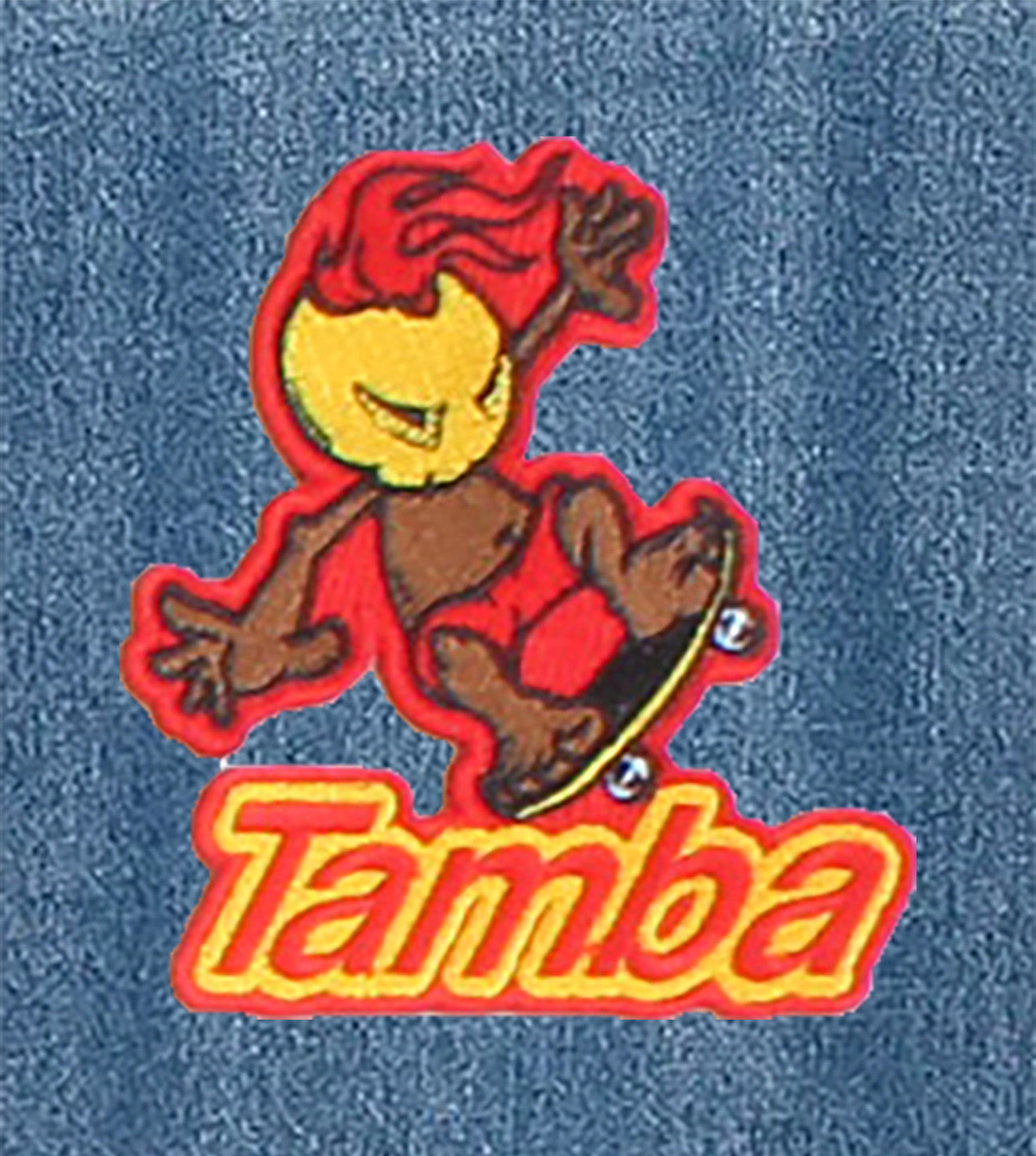 Skater Iron-On Patch - Red/Yellow