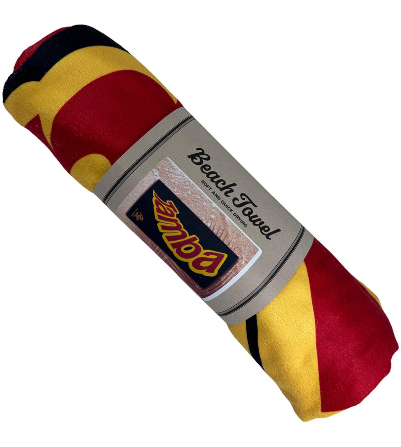Tamba Towel - Tamba Swoop - Black Yellow Red