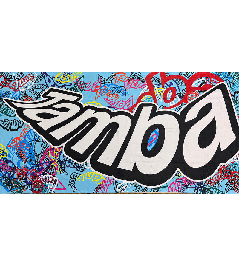 Tamba Towel - Tamba Swoop - Blue/Black/White