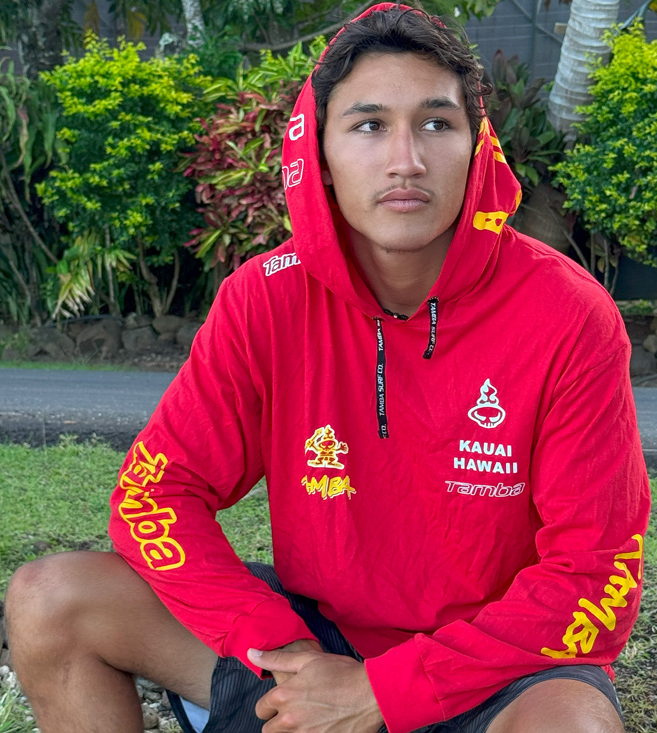 Street Legal Long Sleeve Hooded Shirt - Red