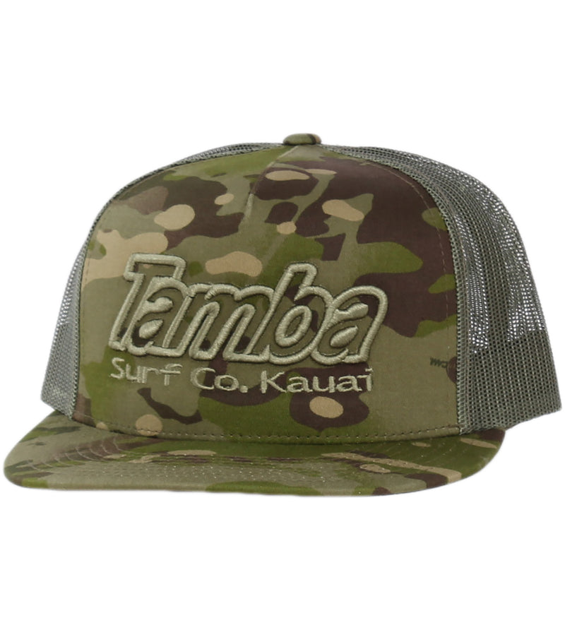 Multicam Surf Co Kaua'i 3D Mesh Snapback Hat - Tropic Green