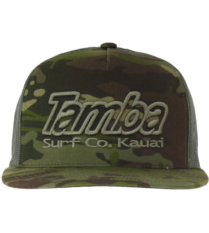 Multicam Surf Co Kaua'i 3D Mesh Snapback Hat - Tropic Green
