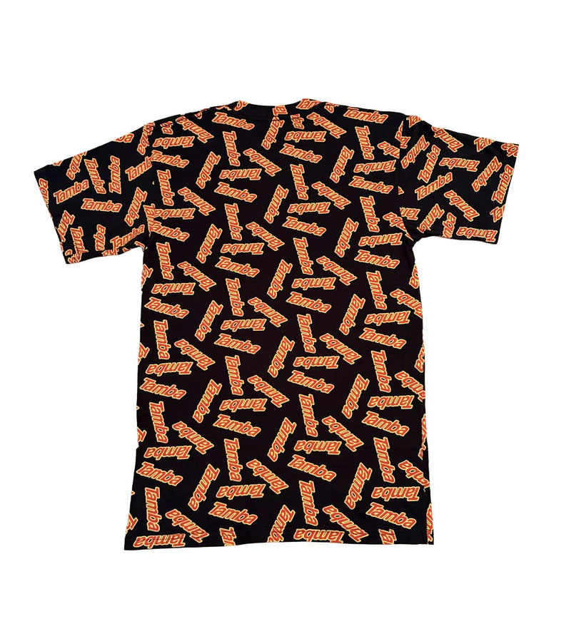 Classic Scattered Short Sleeve Shirt - Black /Yellow/Red