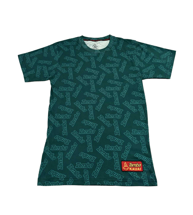 Classic Scattered GIRLS Short Sleeve Shirt - Green/Light Blue