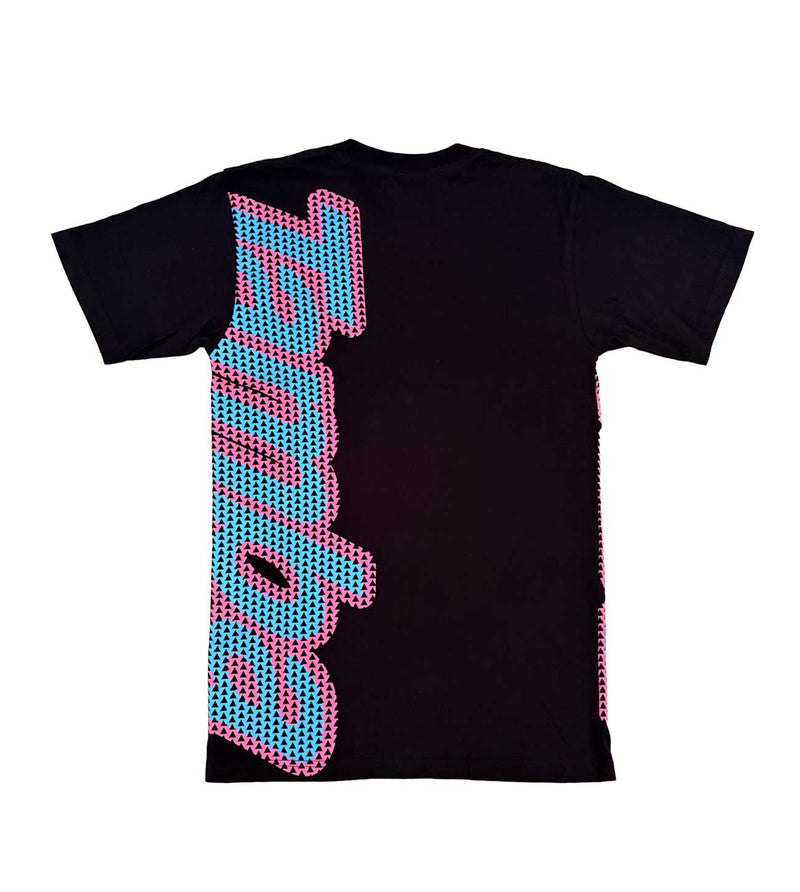 Triside Short Sleeve Shirt - Black/Pink/Blue