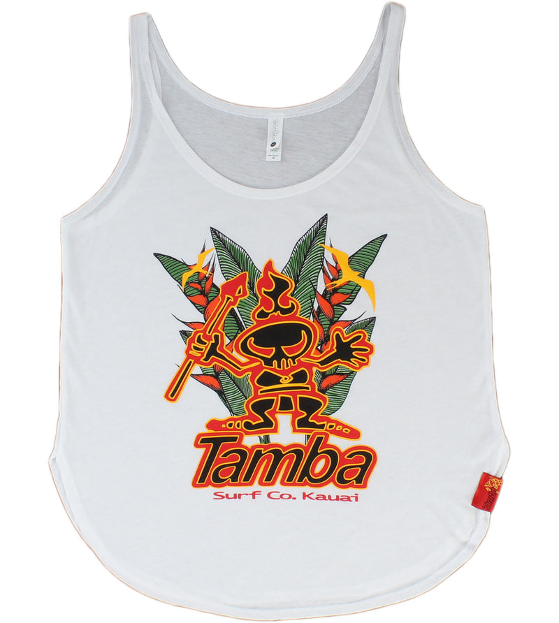 Aiwa Women's Festival Tank Top Shirt - White
