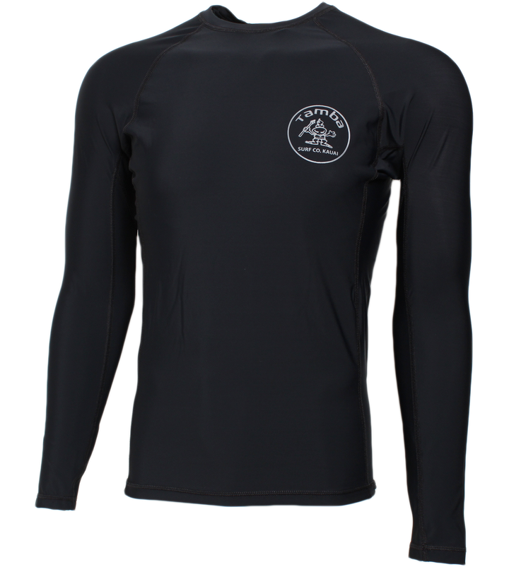Stamp Rash Guard Long Sleeve Shirt - Black