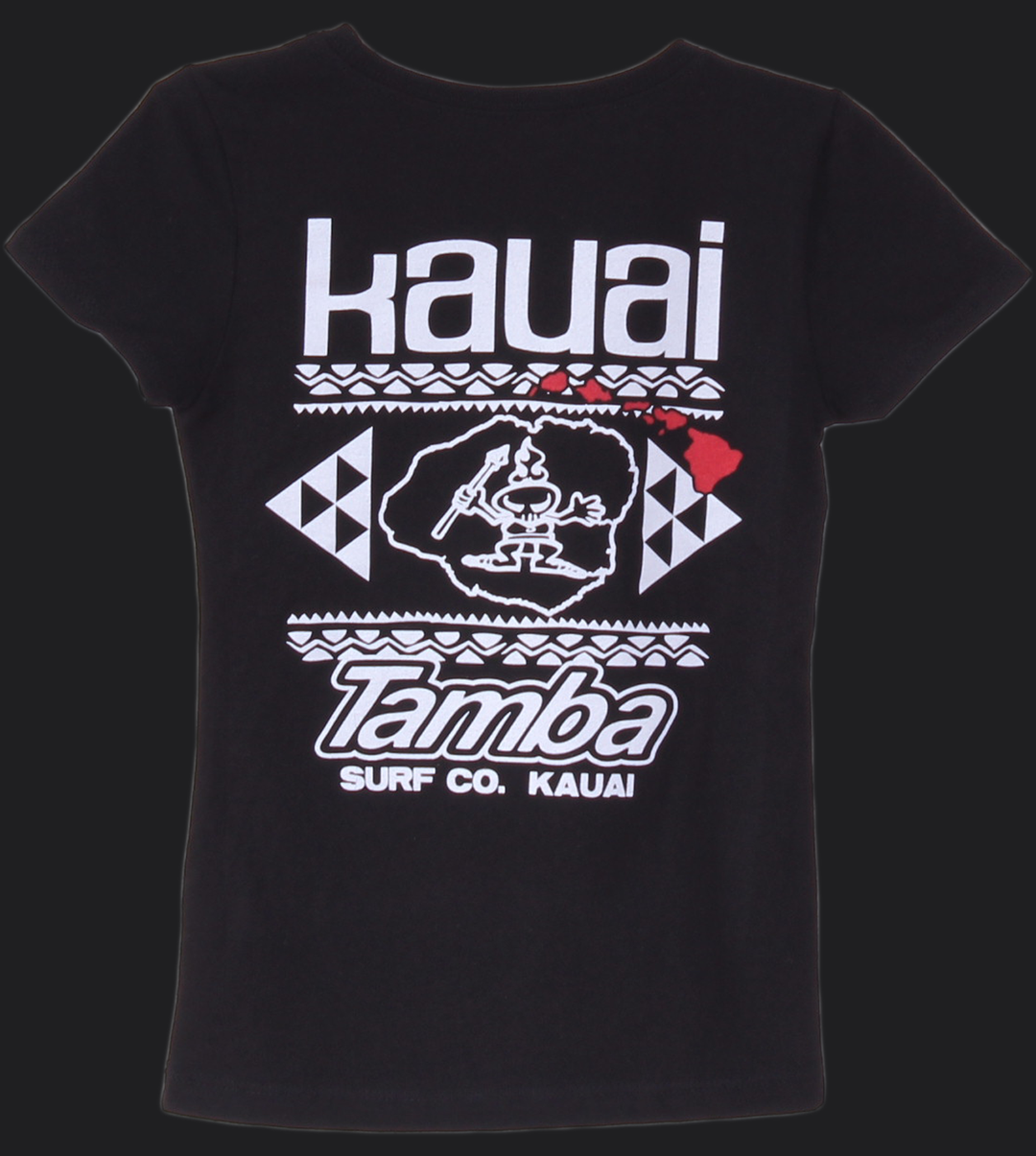 Tamba Nation Girls Short Sleeve Shirt - Black