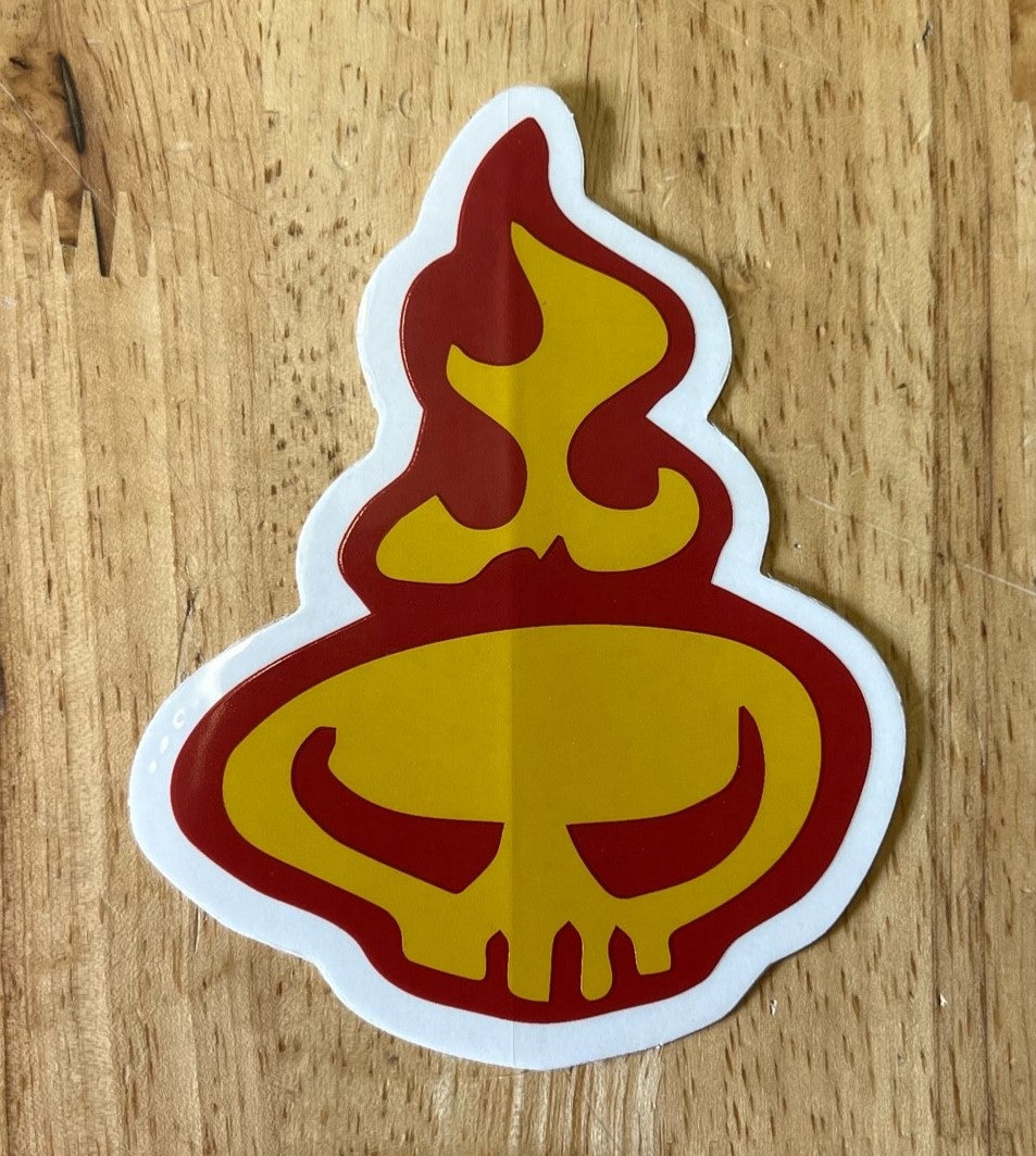 Warrior Head Contour Sticker 3.25" x 4"